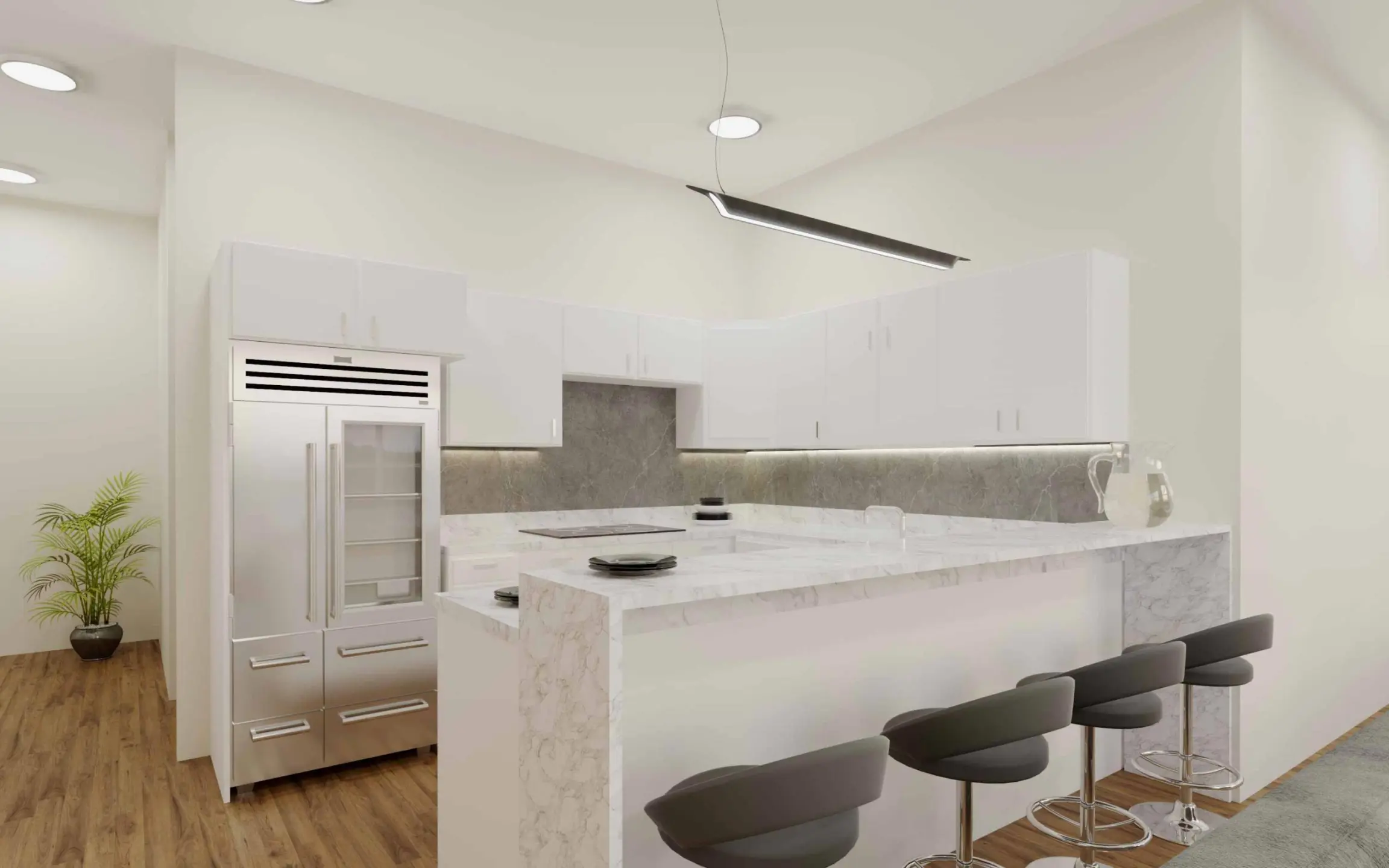 3D rendering presenting building massing and surroundings