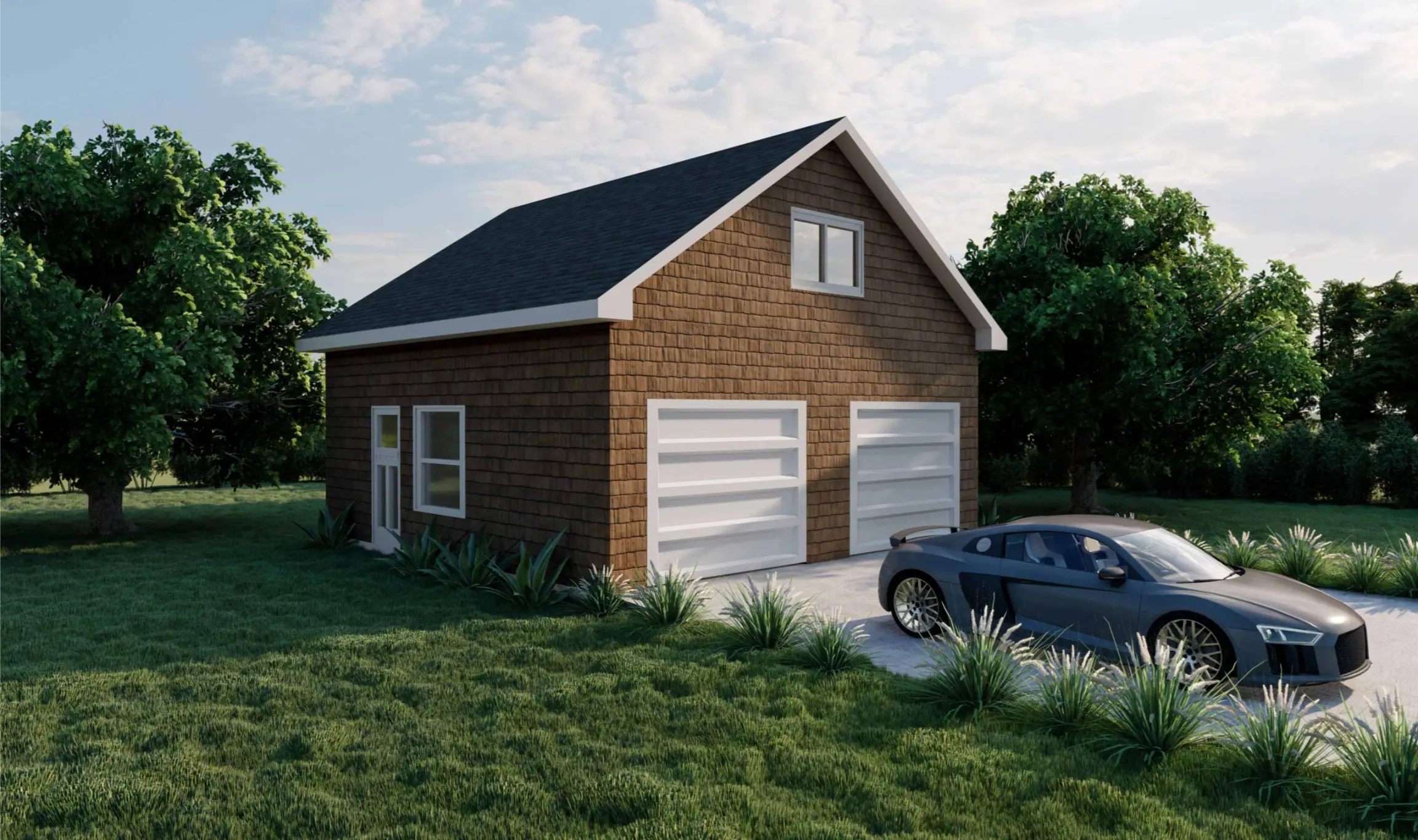 3D rendering illustrating interior spatial design