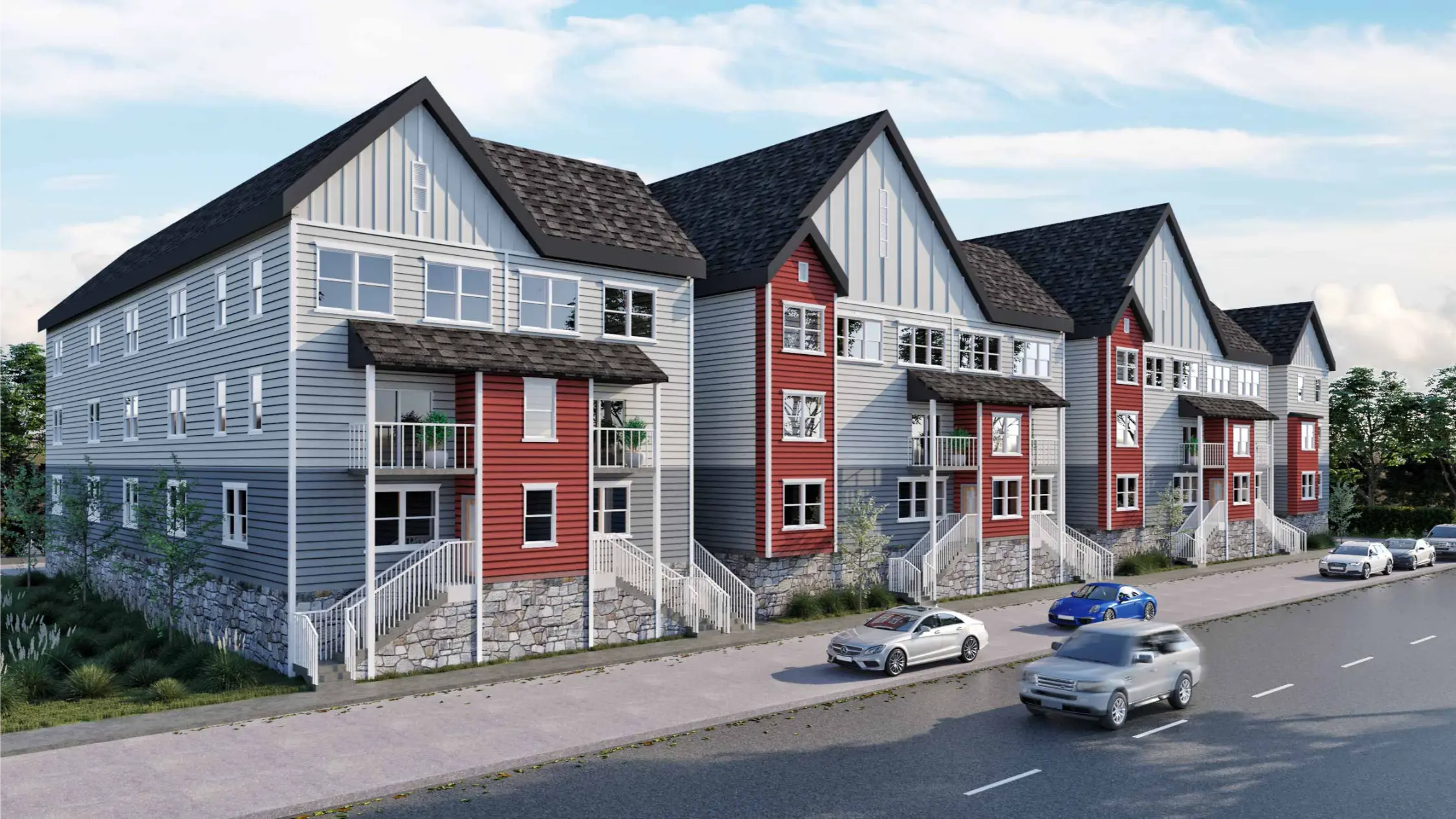 3D architectural visualization with realistic daylight rendering