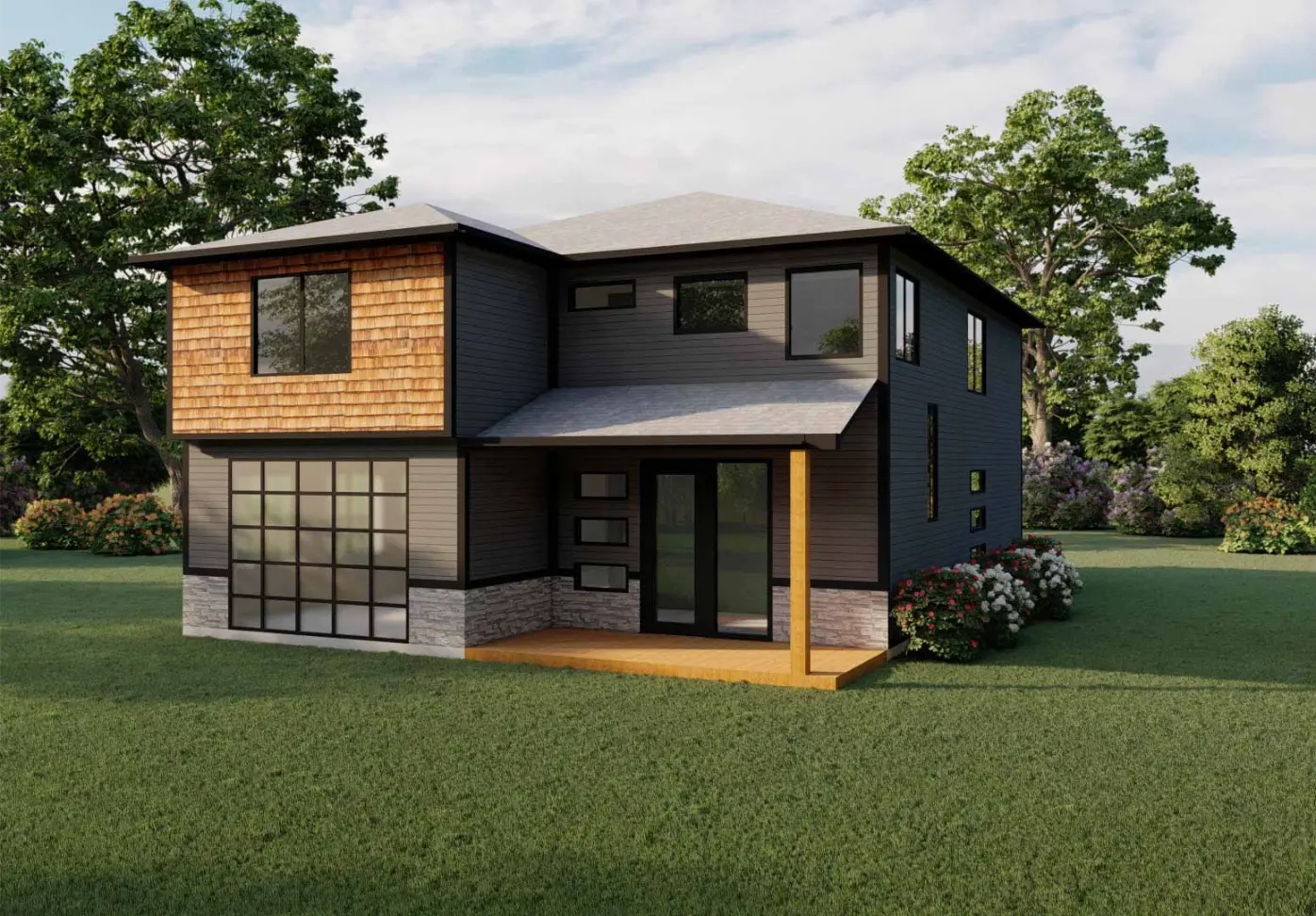 3D rendering presenting complete architectural concept