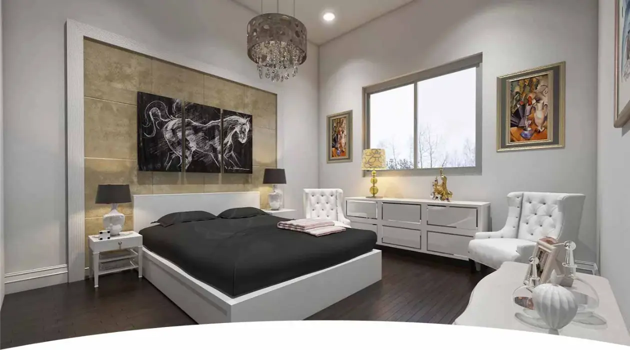 3D rendering illustrating residential building design concept