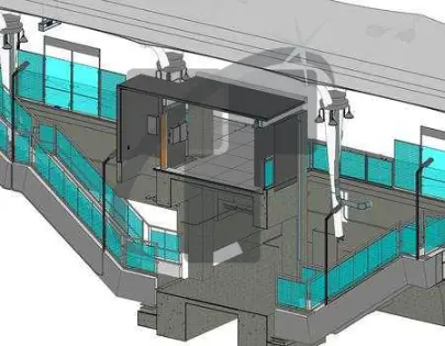 Architectural BIM Model Showing Commercial Building Structure