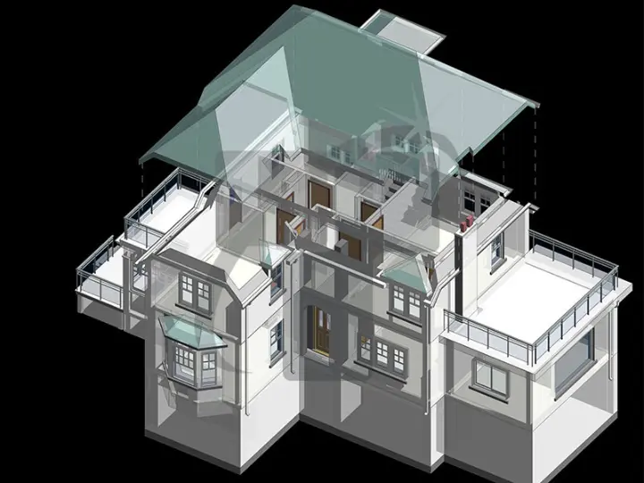 Architectural BIM Model Showing Interior Space Coordination
