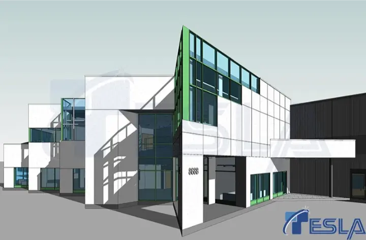 Architectural BIM Model Showing Complete Building Representation