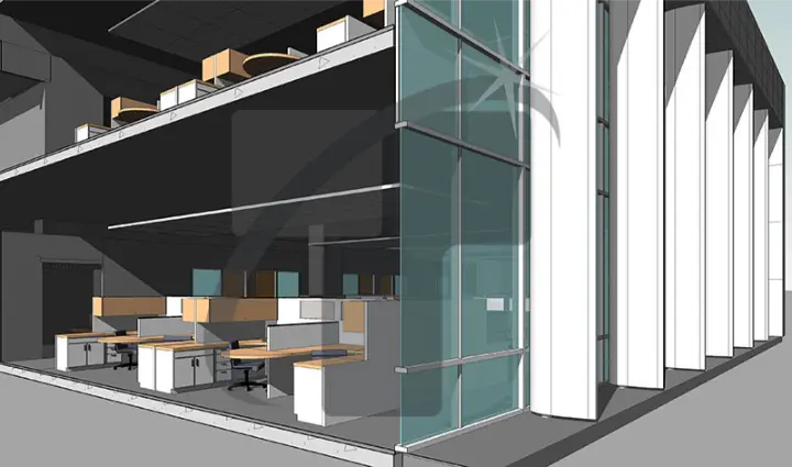 Architectural BIM Model Showing Fully Coordinated Architectural Design