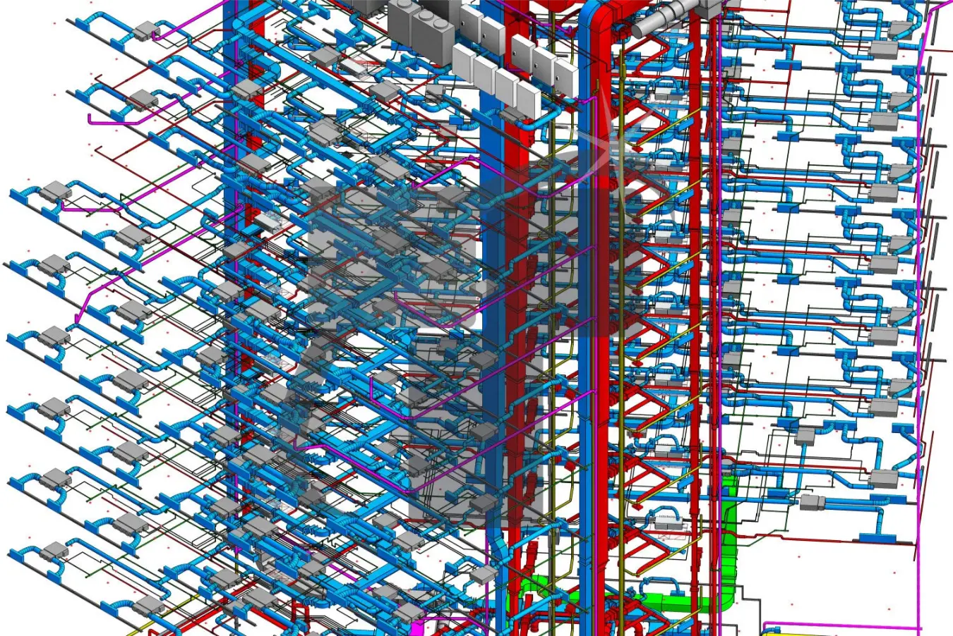 BIM Model Showing Interior Spaces And Building Geometry