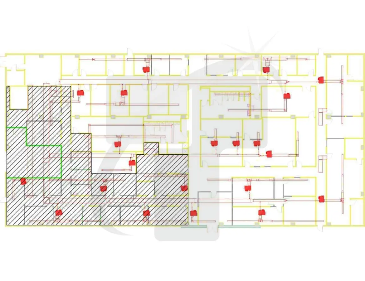 MEP CAD Drafting Drawing Showing Plumbing Riser Diagram