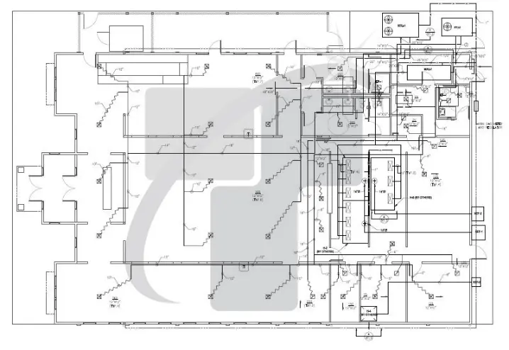 MEP CAD Drafting Drawing Showing Building Services Shop Drawing
