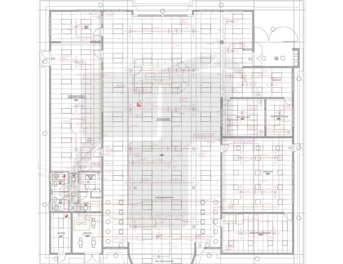 MEP CAD Drafting Drawing Showing Electrical Lighting And Power Plan
