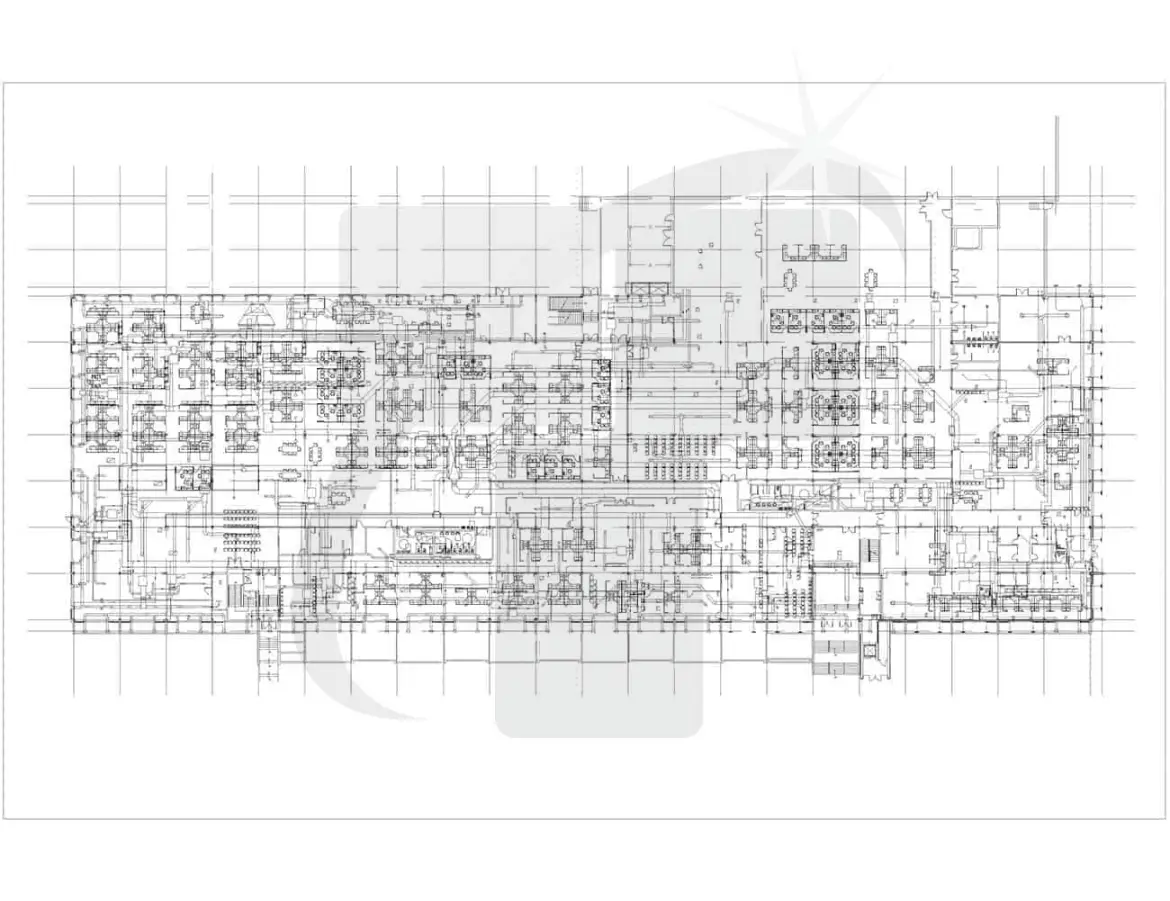 MEP CAD Drafting Drawing Showing Mechanical Room Equipment Arrangement