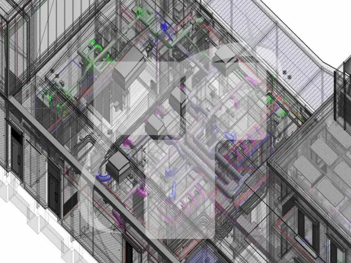 MEP BIM Model Showing Ceiling Services Coordination