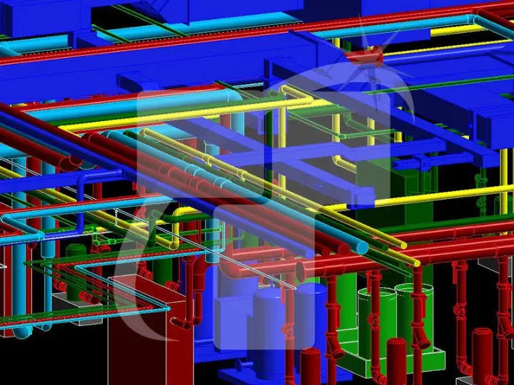MEP BIM Model Showing Building Services Coordination Model