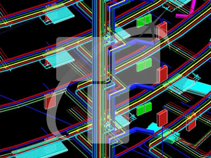 MEP BIM Model Showing MEP Shop Drawing Details