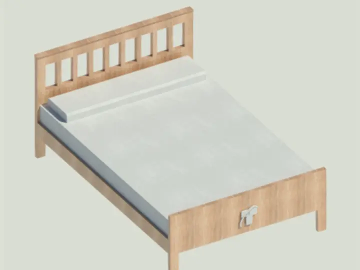 Revit family model displaying detailed architectural component geometry