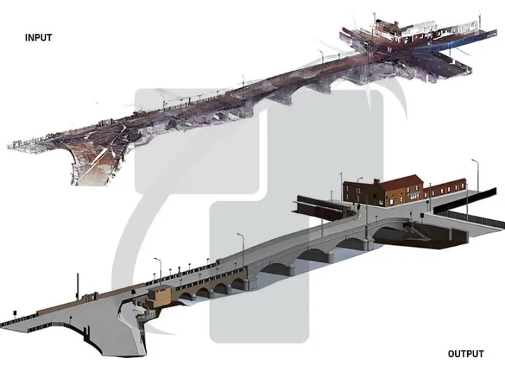 Scan to BIM conversion highlighting accurate dimensional data