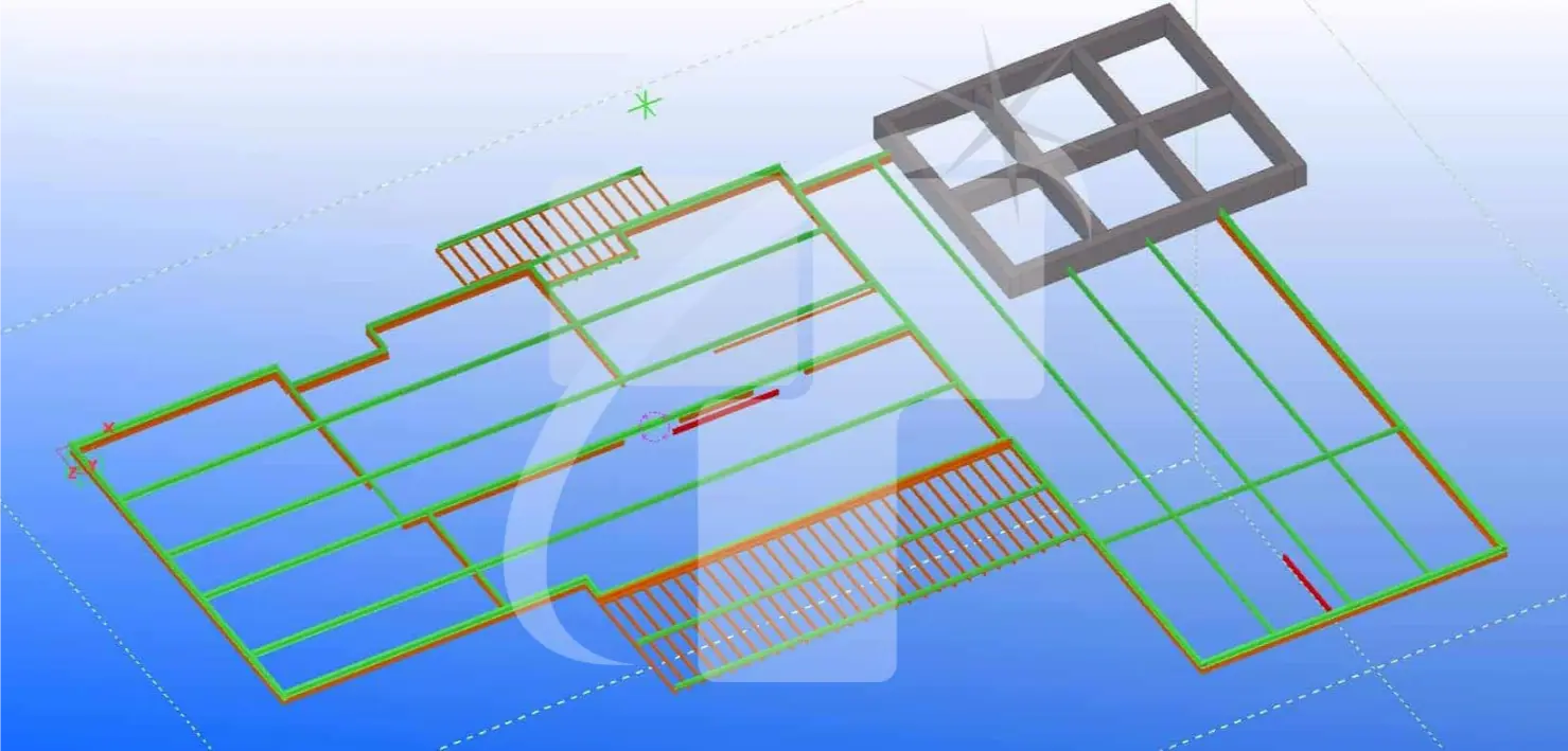 Structural engineering drawing showing construction ready details