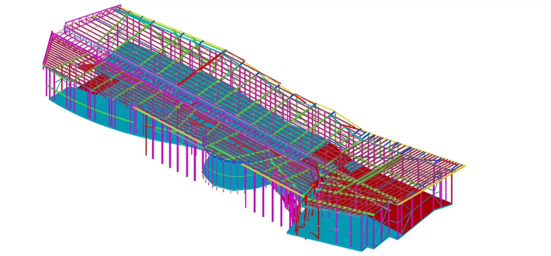 Structural engineering drawing illustrating construction details